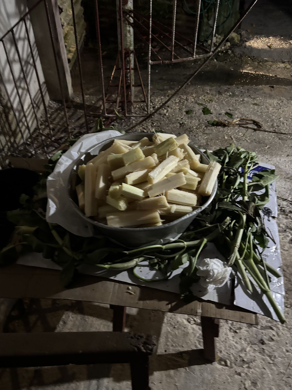 Ground provisions and callaloo