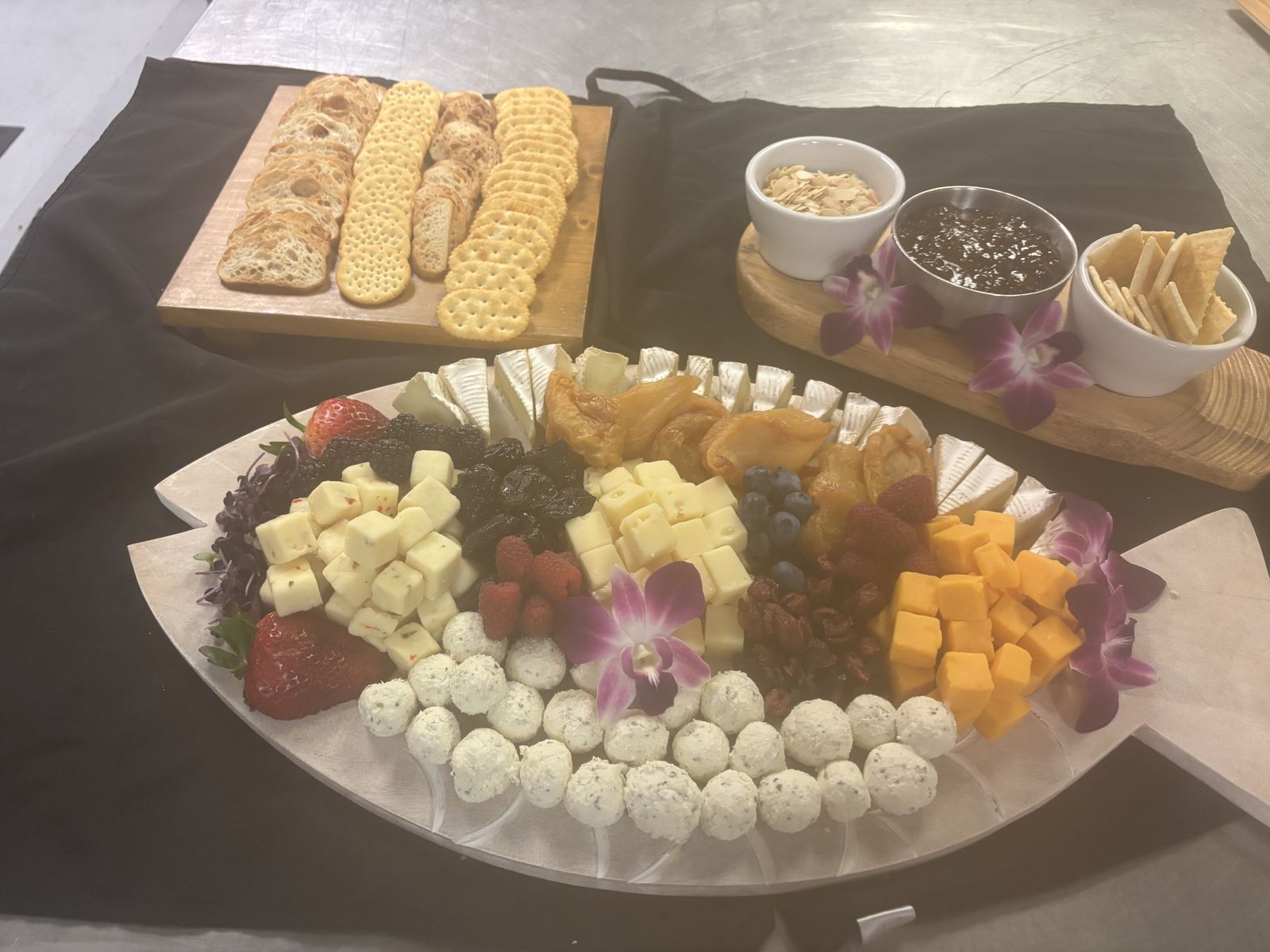 Cheese and fruit board