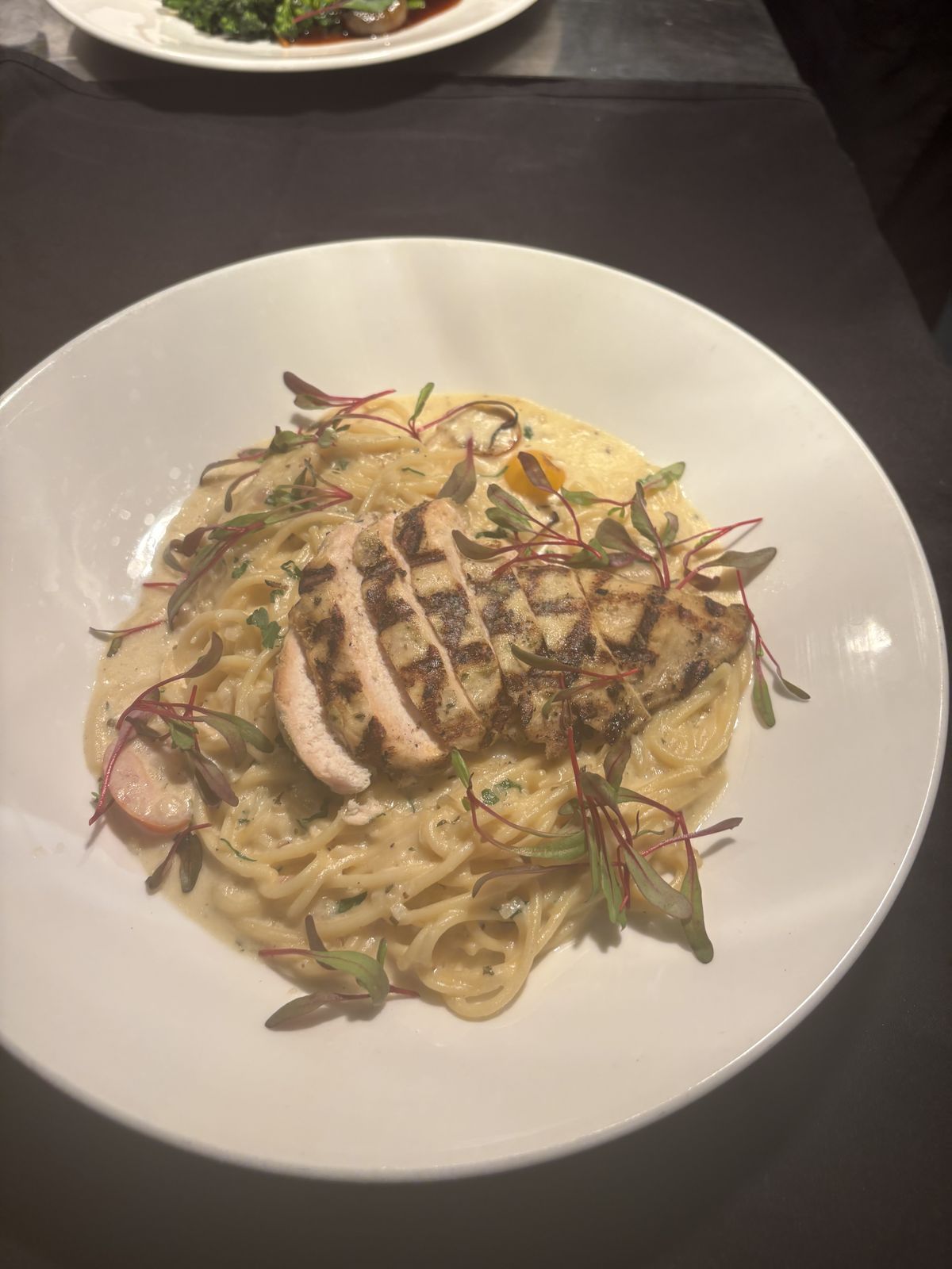 Grilled chicken alfredo