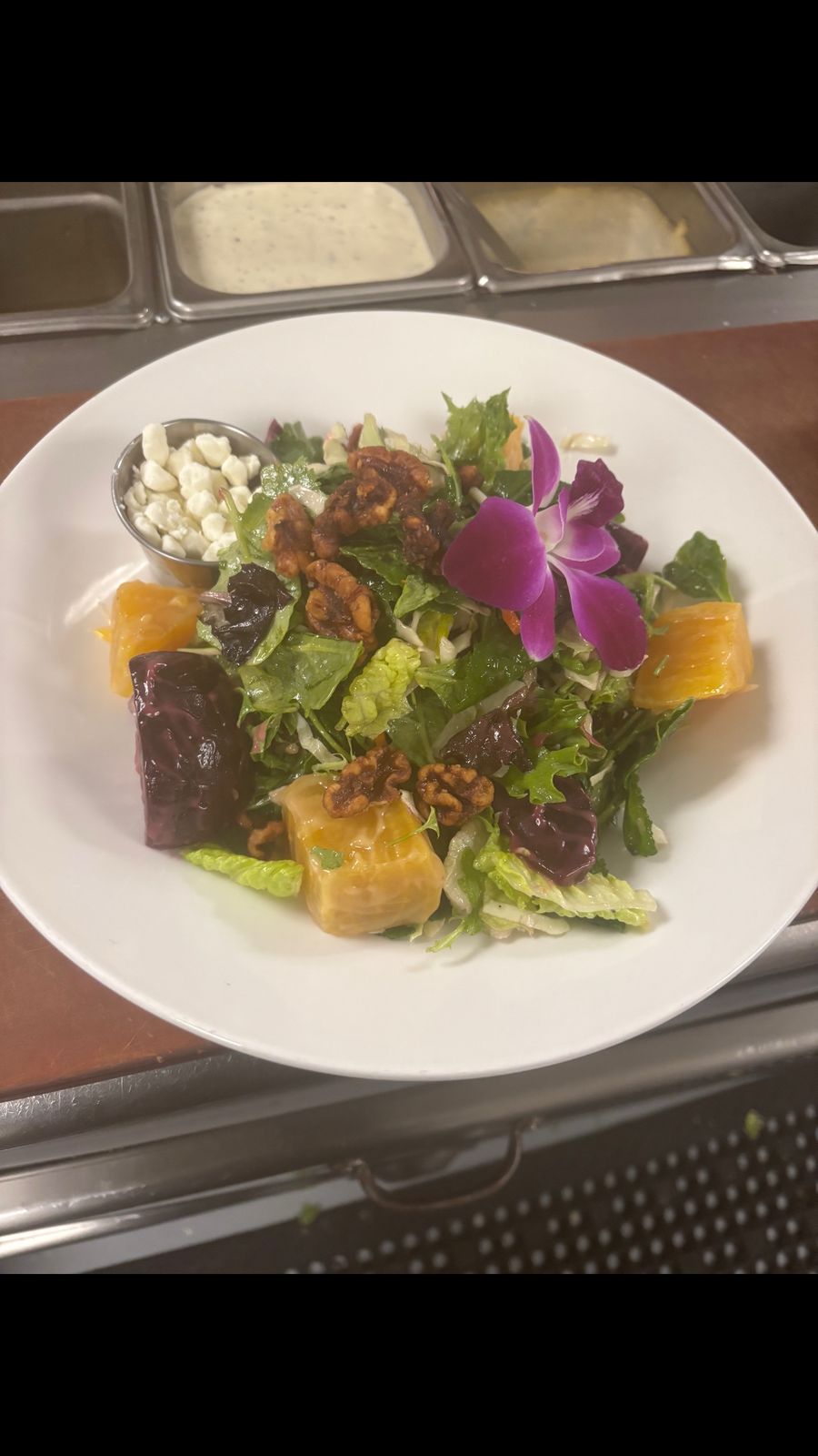 Citrus beet and candied walnut salad