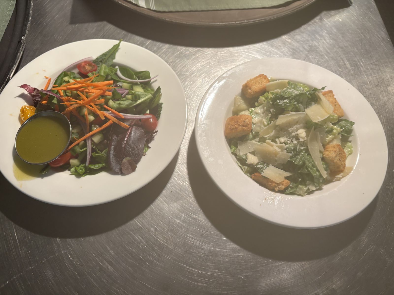 House and caesar salads