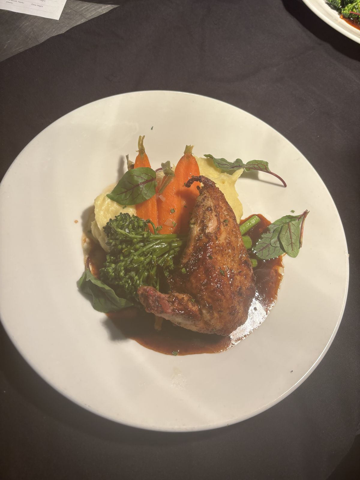 Roasted half chicken